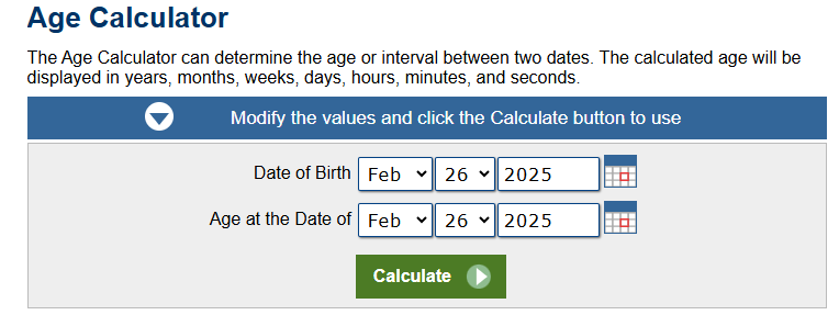Age Calculator